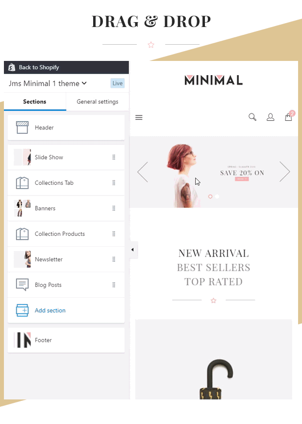 JMS Minimal theme for Shopify