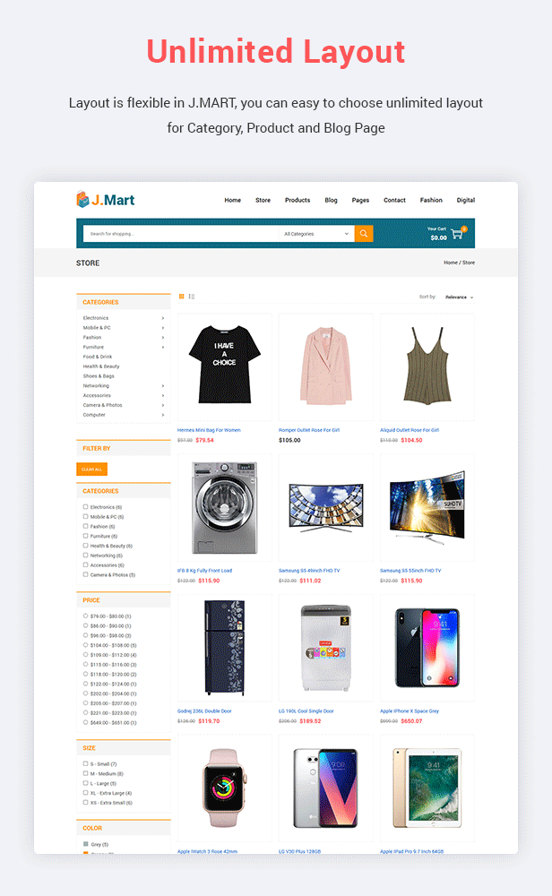 JMart Prestashop Theme